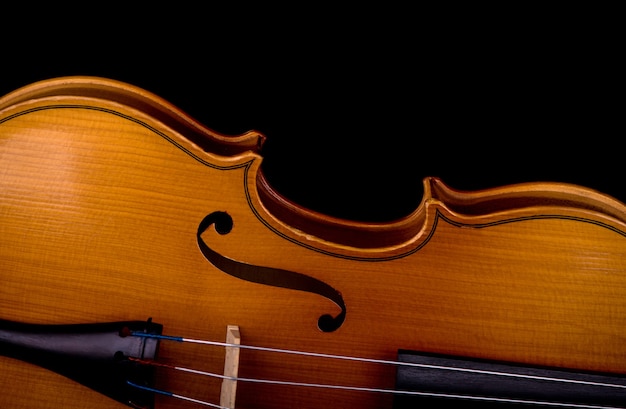 Instrument muzyczny skrzypce zbliżenie orkiestry