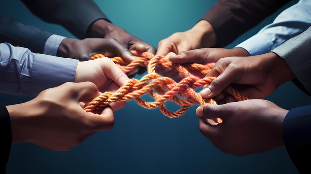 Integracja i jedność wspólnego wysiłku z koncepcją pracy zespołowej jako metafora biznesowa