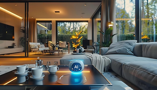 Zdjęcie inteligentne domy inteligentne urządzenia inteligentne technologia nowoczesne luksusowe wnętrze nowoczesny dom
