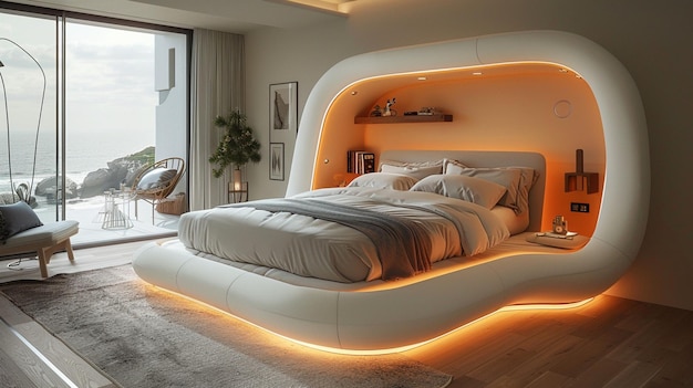 Inteligentne łóżko z regulowaną twardością tapety