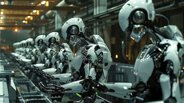 Inteligentne roboty wykonujące zadania w fabryce