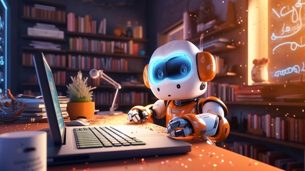 Inteligentny wirtualny asystent 3D AI Chatbot pracujący na rzecz rozwoju biznesu i kreatywnego marketingu