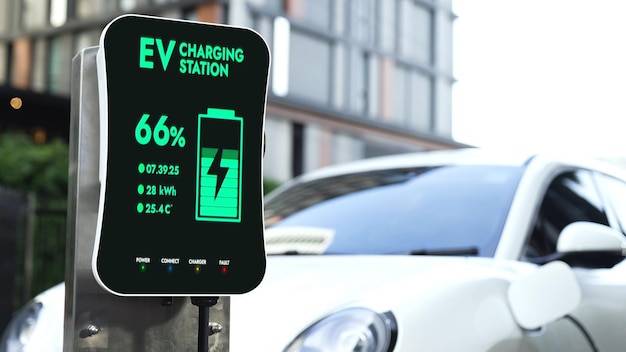 Interfejs wyświetlający stan akumulatora dla samochodów elektrycznych