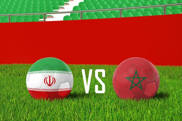 Iran vs Maroko na stadionie