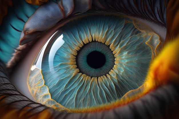 Iris Eye makro z bliska obraz