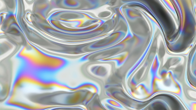 Irydescencyjne fale holograficzne abstrakcyjne tło