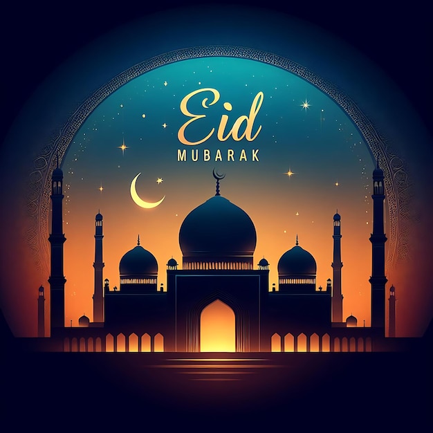 Islamska ilustracja Eid Mubarak