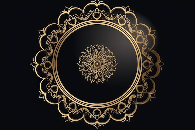 Zdjęcie islamski arabski złoty ornament wzór ramki eleganckie granice tła z miejsca kopiowania