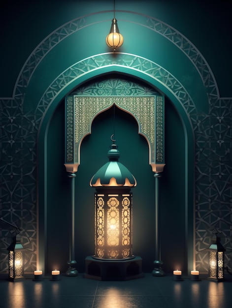 islamski eid al fitr sztandar współczesny design