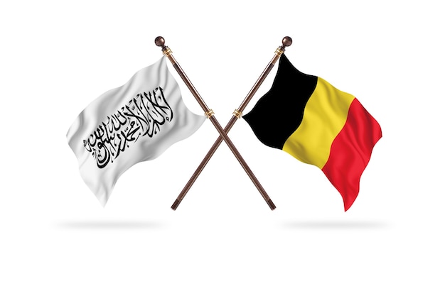 Islamski Emirat Afganistanu kontra Belgia Dwie flagi w tle