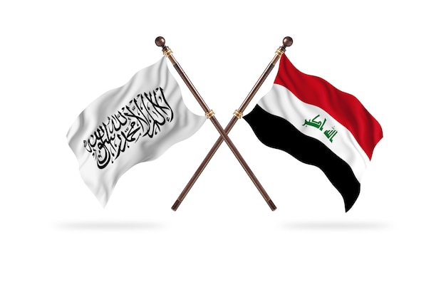 Islamski Emirat Afganistanu kontra Irak Tło dwóch flag