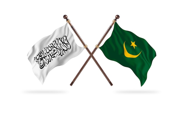 Islamski Emirat Afganistanu kontra Mauretania Tło dwóch flag