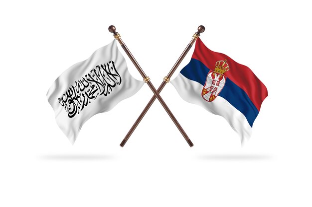 Islamski Emirat Afganistanu kontra Serbia Tło dwóch flag