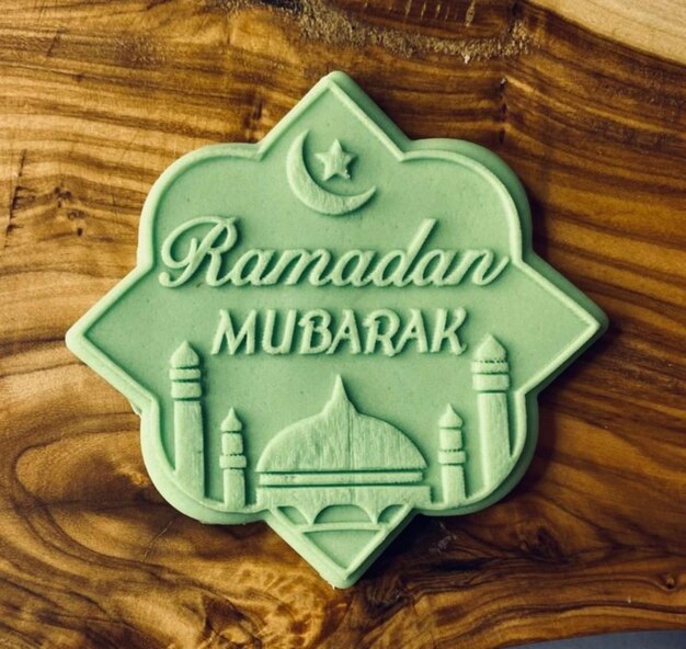 islamski koncept Nowego Roku Eid Mubarak z czekoladą