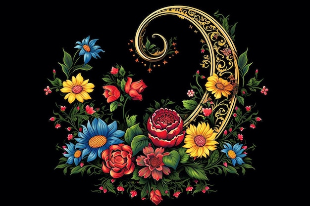 Islamski kwiat i księżyc