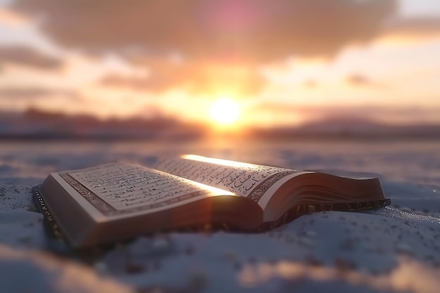 islamski nowy rok kompozycja z koranem