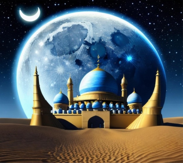 Zdjęcie islamski obraz eid mubarak obraz eid 2023 islamski obraz powitalny