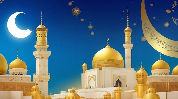 Islamskie pochodzenie odpowiednie dla pozdrowień Eid Fitr Adha Muharram Ramadan