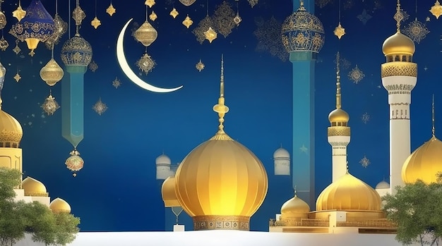 Islamskie pochodzenie odpowiednie dla pozdrowień Eid Fitr Adha Muharram Ramadan