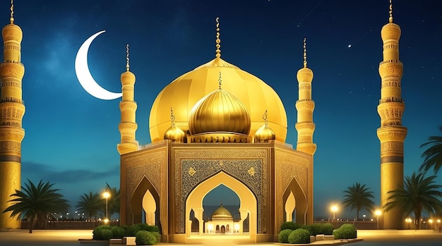 Islamskie pochodzenie odpowiednie dla pozdrowień Eid Fitr Adha Muharram Ramadan