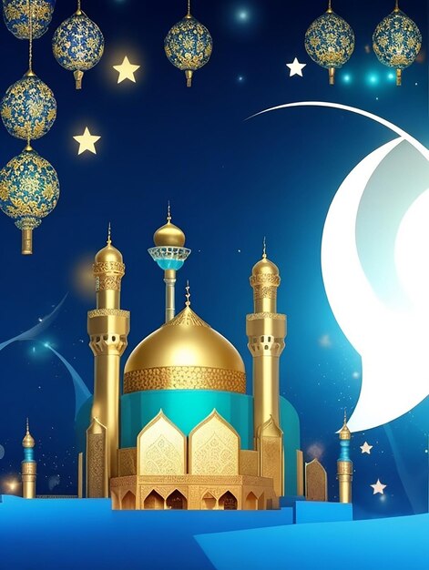 Islamskie pochodzenie odpowiednie dla pozdrowień Eid fitradha Muharram Ramadan