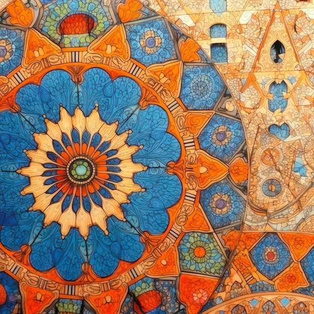 islamskie tło tkaniny