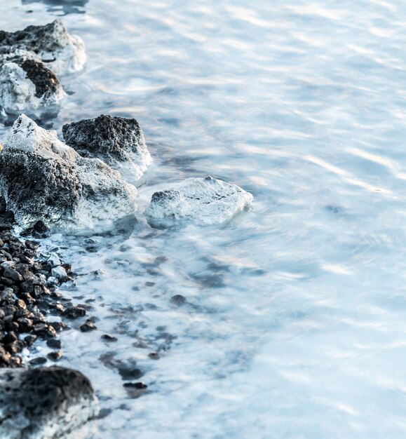 Islandia Błękitna Laguna woda termalna zbliżenie strzał