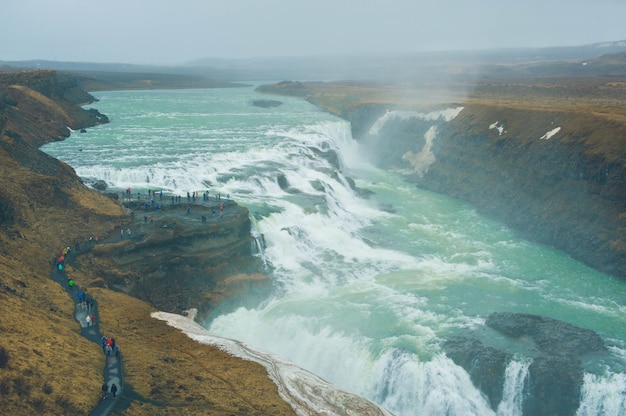 Islandia Wodospad Gullfoss