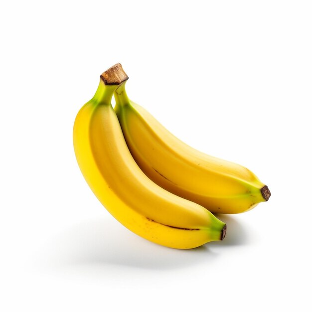 Istnieją dwa banany, które siedzą na białej powierzchni generatywnej ai
