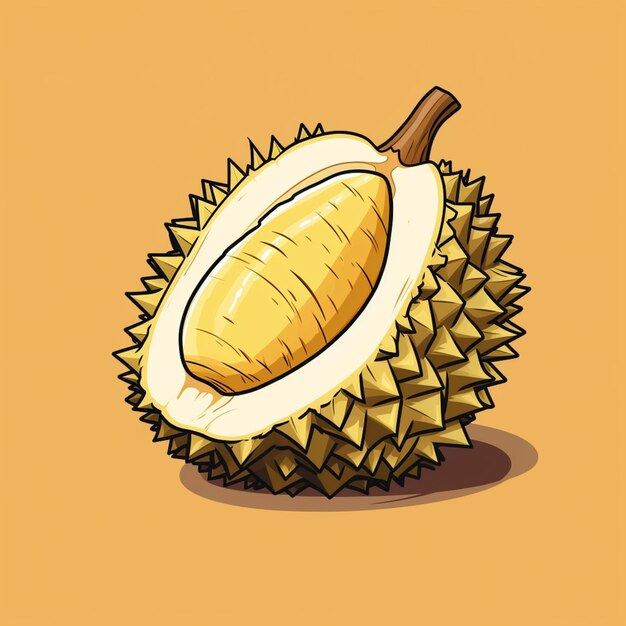 istnieje owoc durianu przecięty na pół generatywnej AI