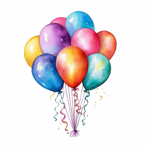 Istnieje wiele balonów, które są pomalowane w różnych kolorach generatywny ai