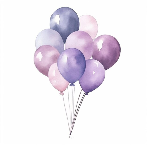 Zdjęcie istnieje wiele balonów pomalowanych na różne kolory generatywnej ai