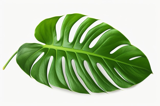 izolowana ilustracja tropikalnego liścia monstera png białe tło