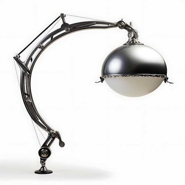 Zdjęcie izolowana lampa swing arm wszechstronne oświetlenie dla kreatywnego projektowania i koncepcji podcastów twórców treści
