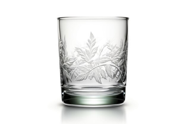 Izolowana szklanka wodna z ścieżką obcinania