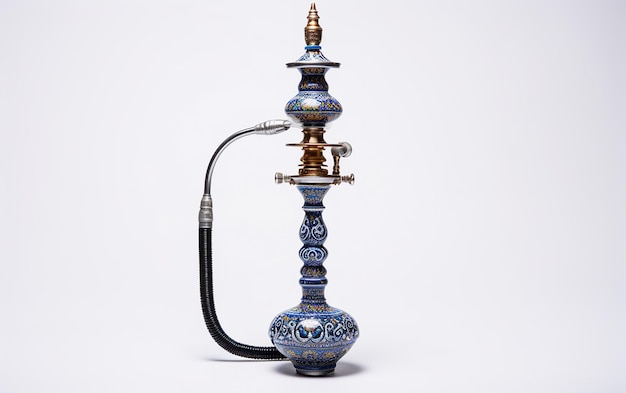 Izolowane białe tło Stylowy Hookah