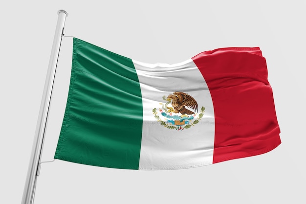 Izolowane Flaga Meksyku Macha 3d Realistyczne Flaga Meksykańska świadczonych