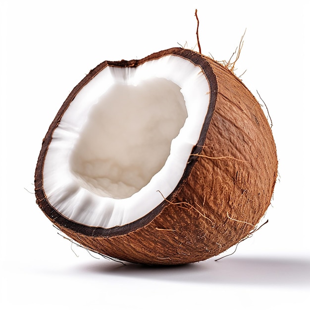 Izolowany biały tło Świeży kokos