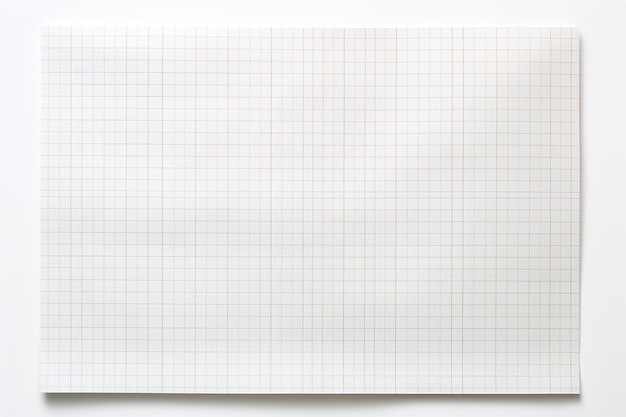 Izolowany papier milimetrowy na białym tle Generatywna sztuczna inteligencja