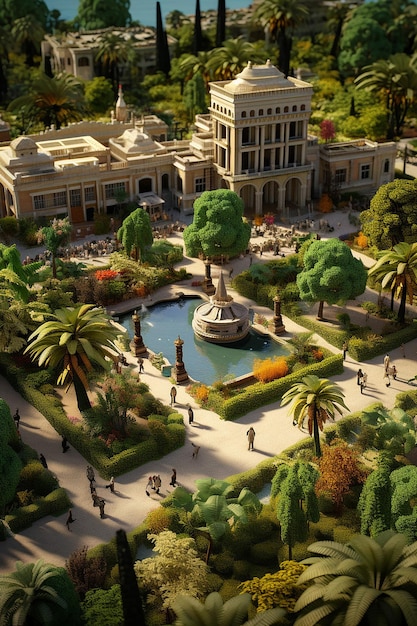 izometryczna miniatura jardin de la concepcin w maladze