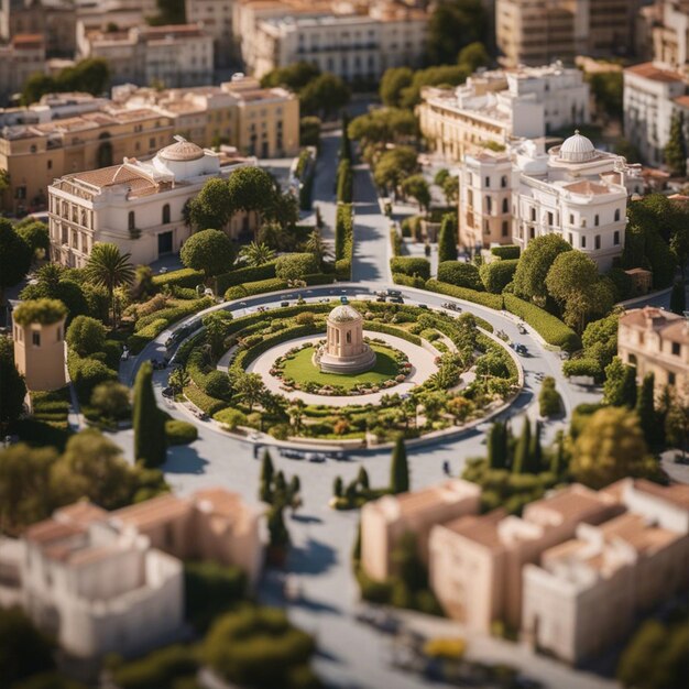 Zdjęcie izometryczna miniatura jardin de la concepcin w malaga tapeta