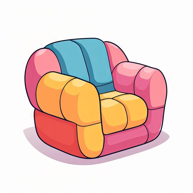 Zdjęcie izometryczne izolowane krzesło