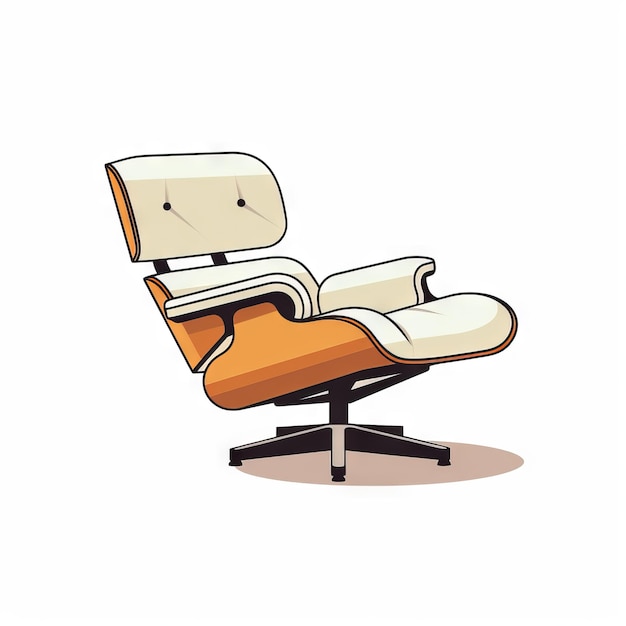 Izometryczne izolowane krzesło