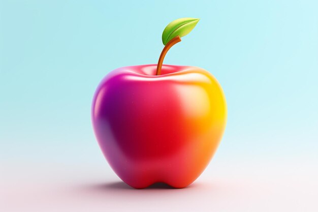 Jabłko Zdjęcie Wektor Ilustracja Obraz Znak 3D Low Poly Obraz Obraz Kreskówka