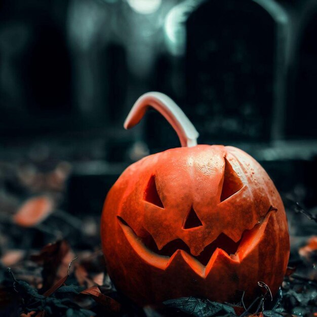 Jack o latarnia dyni lub Halloween tło