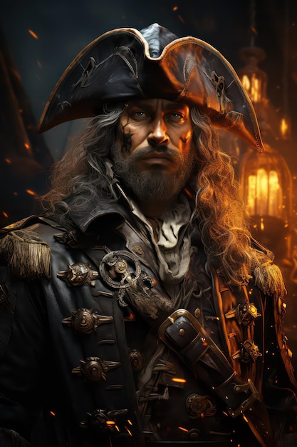 Jack Sparrow Pirat Swashbuckler Czarnobródka