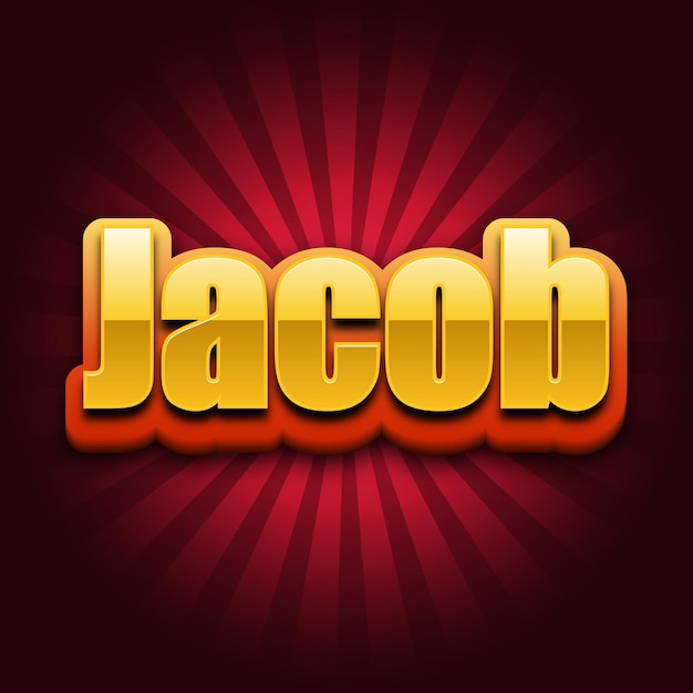 Jacob Efekt tekstowy Złota karta JPG w atrakcyjnym tle