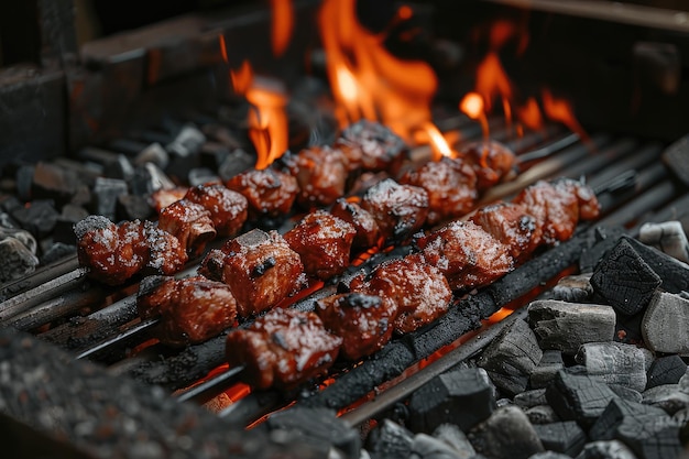 jagnięcina grillowana na węglu profesjonalna fotografia reklamowa żywności