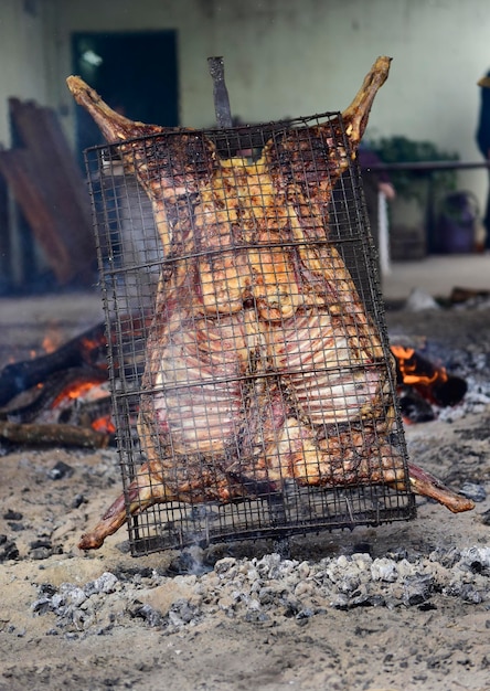 Jagnięcina na rożnie Patagonia Argentyna