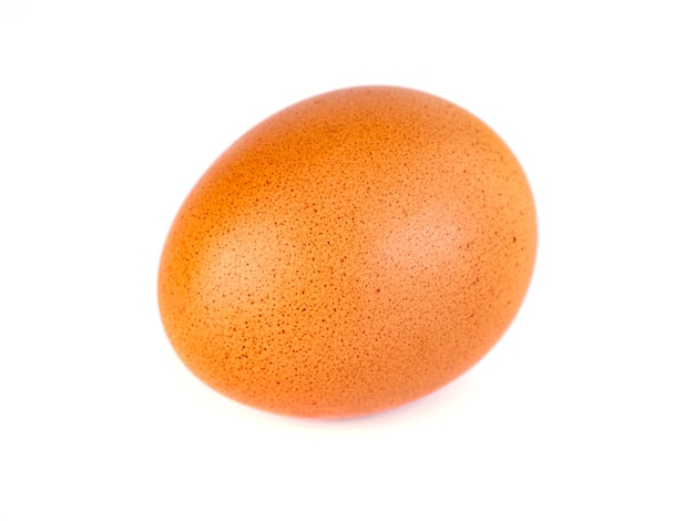 Jajko kurze na białym, zdrowej żywności